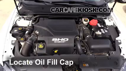 2014 Ford Taurus SHO 3.5L V6 Turbo Aceite Agregar aceite